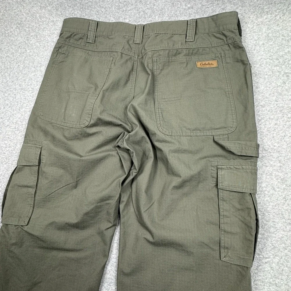 Cabela's Rip Stop Cargo Pants Mens 40x30‎ Hammer Loop Outdoor Hiking Work Gorp